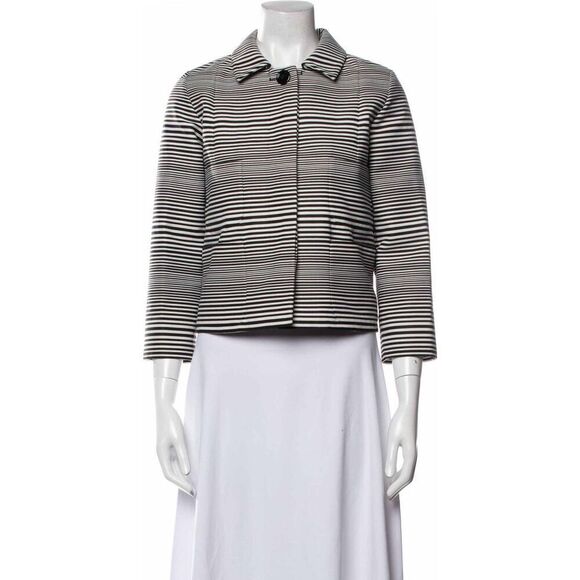 Marc Jacobs Black White Elegant Cocktail Formal Striped Blazer Made in Italy 10 - Picture 9 of 11